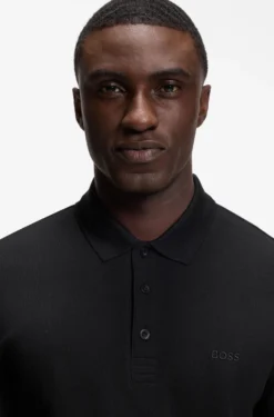 Longsleeve-Poloshirt aus Baumwoll-Piqué