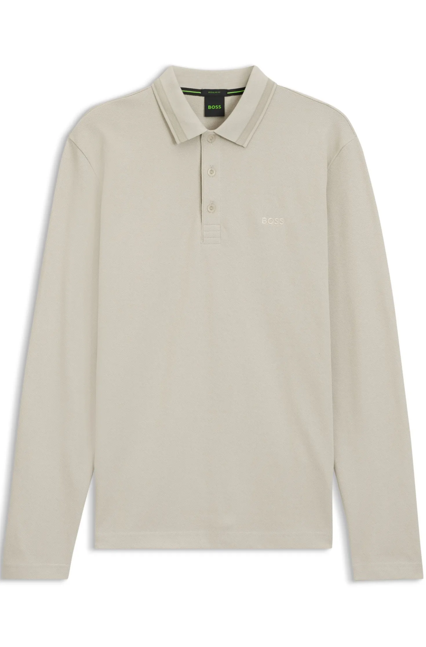 Longsleeve-Poloshirt aus Baumwoll-Piqué