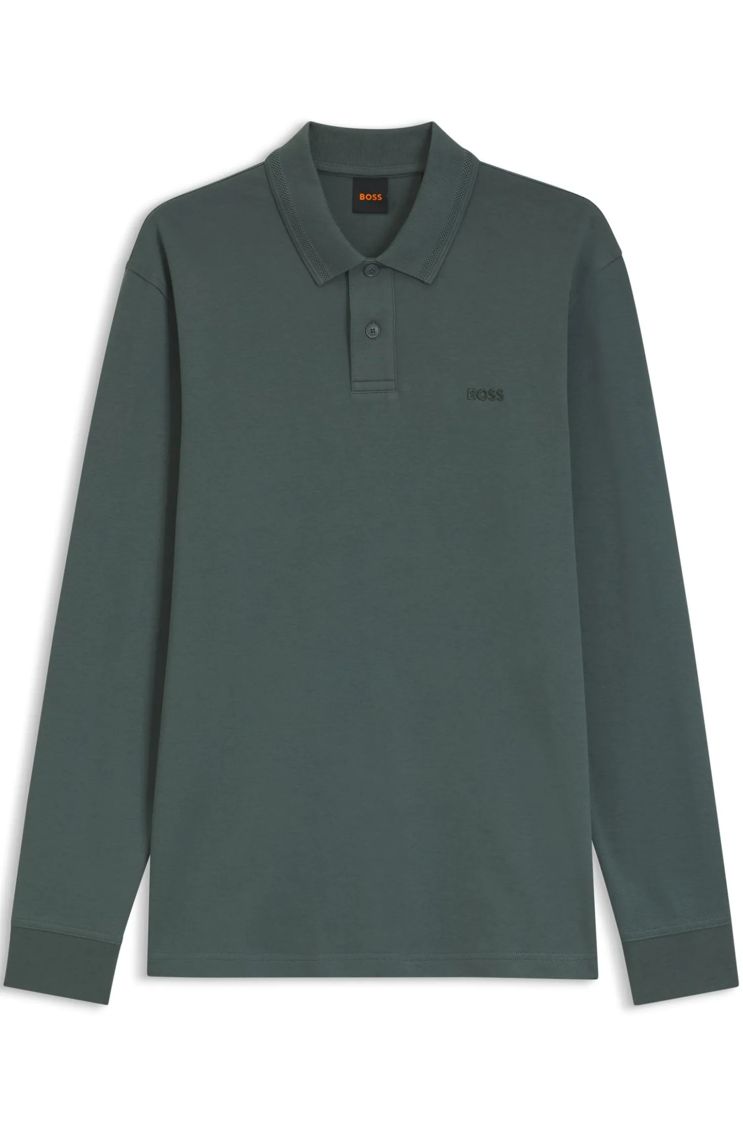 Longsleeve-Poloshirt aus Baumwolle mit Logo-Detail