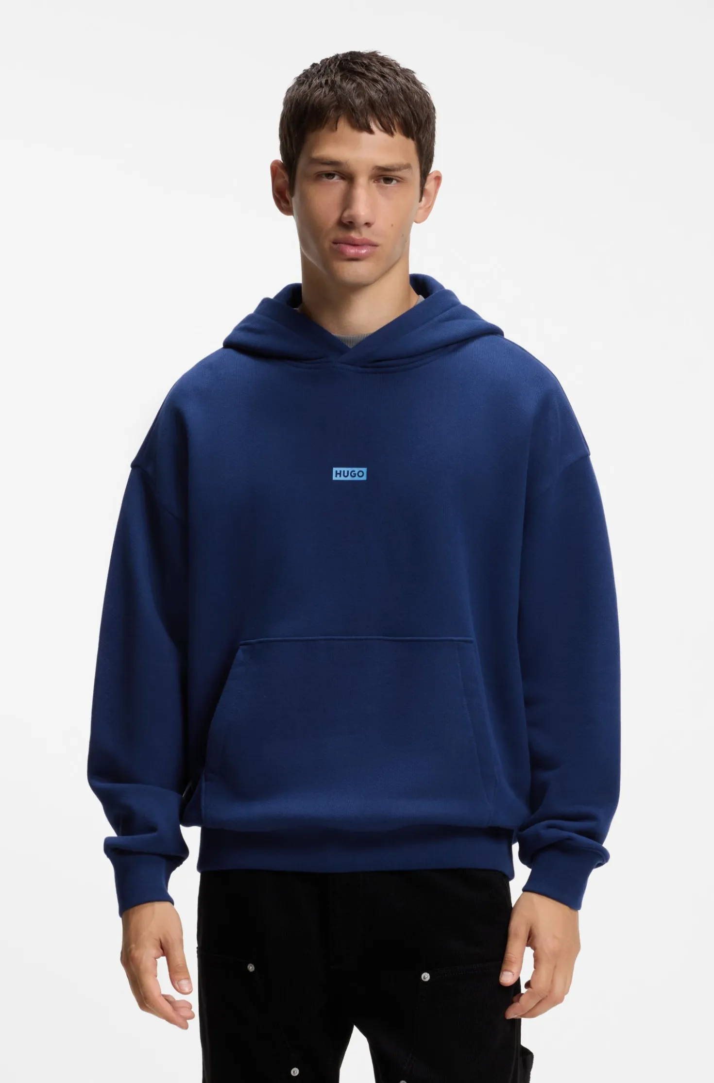 Loose-Fit Hoodie aus Baumwoll-Terry mit Logo-Details