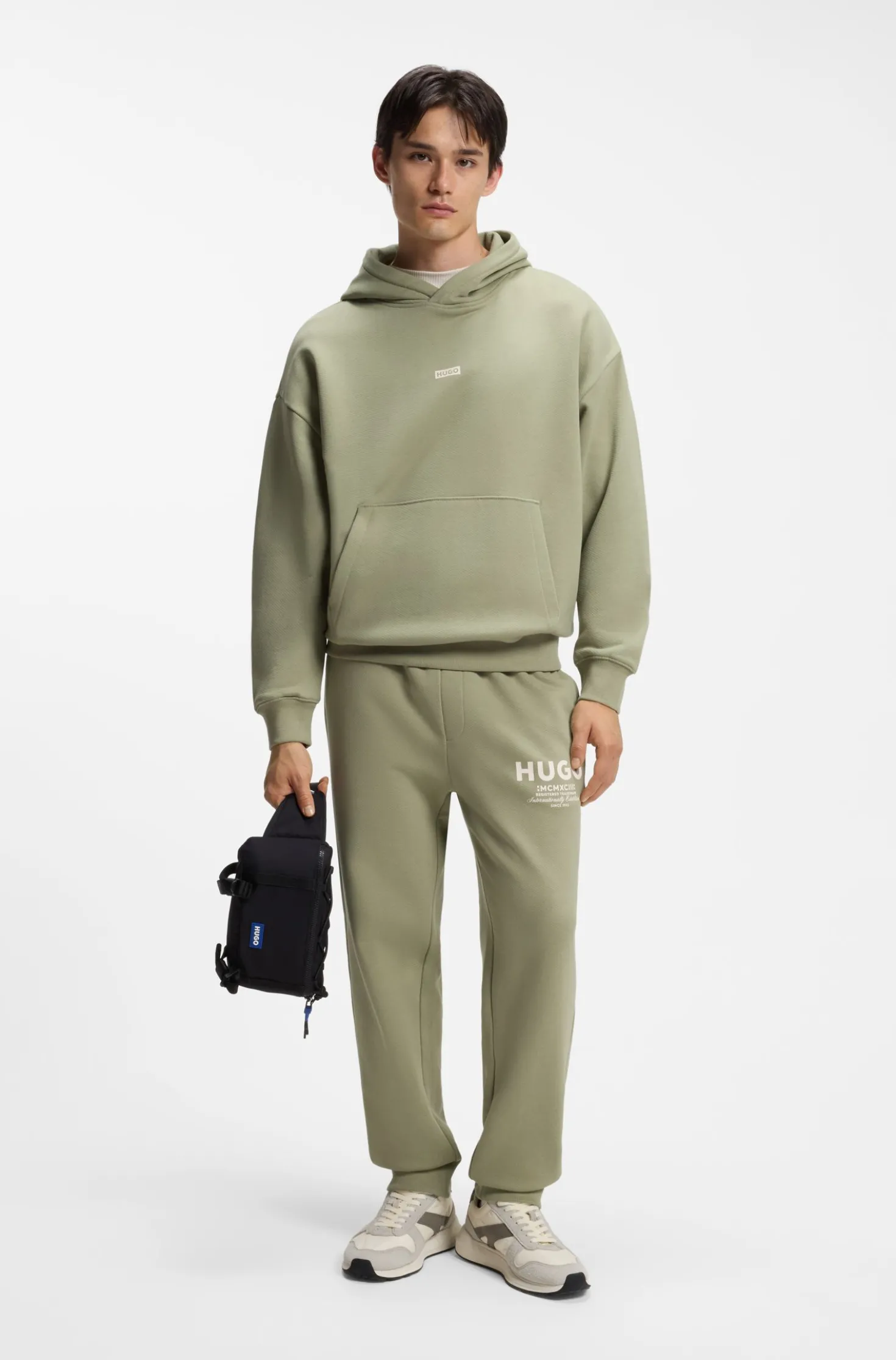 Loose-Fit Hoodie aus Baumwoll-Terry mit Logo-Details