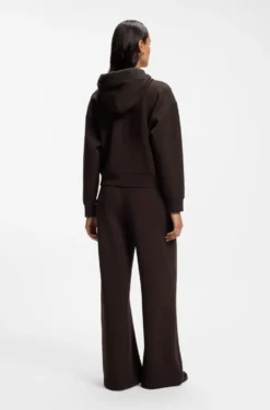 Loose-Fit Hoodie aus Scuba-Jersey mit Reißverschluss