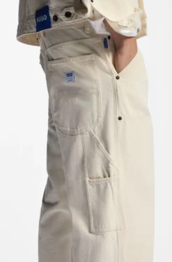 Loose-Fit Jeans aus Denim in Ecru