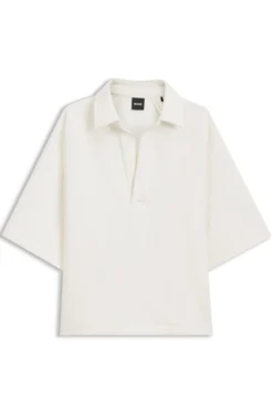 Loose-Fit Polo-Sweatshirt aus Scuba-Jersey