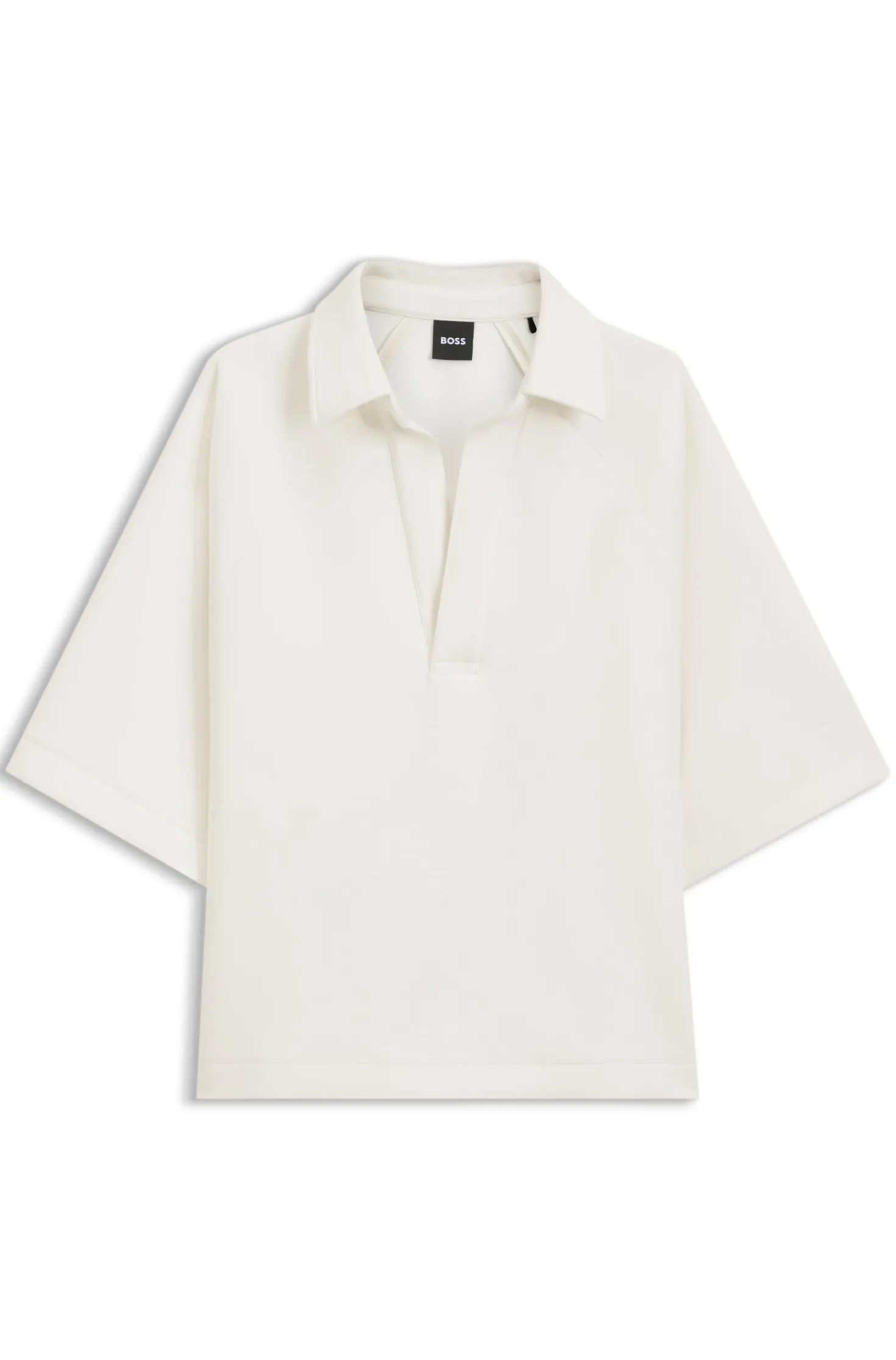 Loose-Fit Polo-Sweatshirt aus Scuba-Jersey