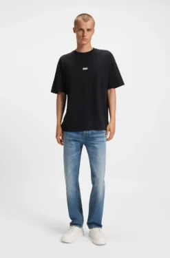 Loose-Fit T-Shirt aus Baumwolle mit Logo-Artwork hinten