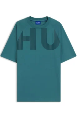 Loose-Fit T-Shirt aus Baumwoll-Jersey mit Wraparound-Logo