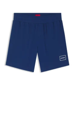 Loungewear-Shorts aus Stretch-Baumwolle mit Logo-Print