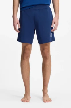 Loungewear-Shorts aus Stretch-Baumwolle mit Logo-Print