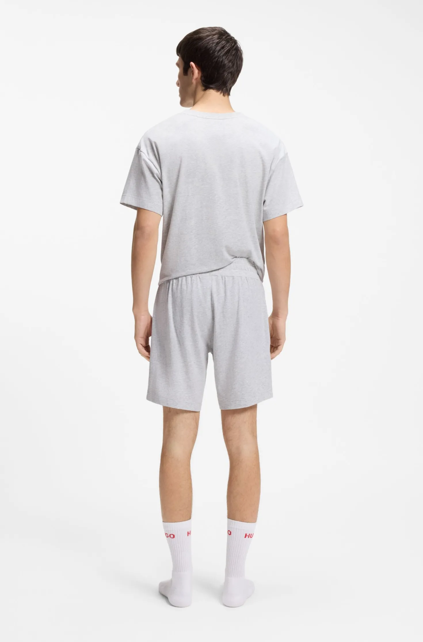 Loungewear-Shorts aus Stretch-Baumwolle mit Logo-Print