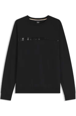 Loungewear-Sweatshirt aus Baumwolle mit Logo auf der Brust