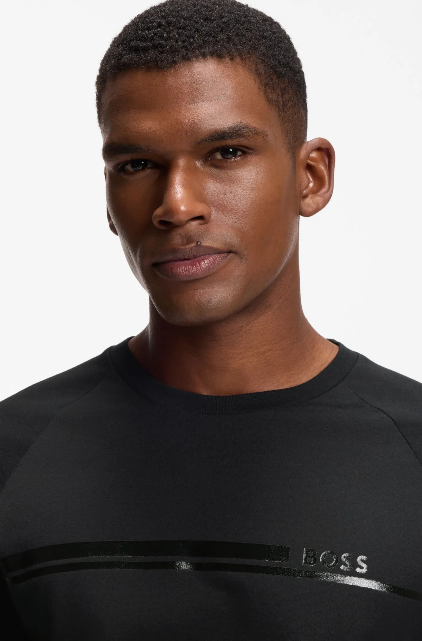 Loungewear-Sweatshirt aus Baumwolle mit Logo auf der Brust
