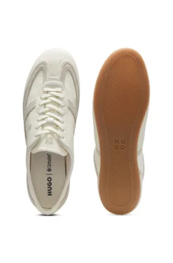 Lowtop Sneakers aus Leder und Veloursleder