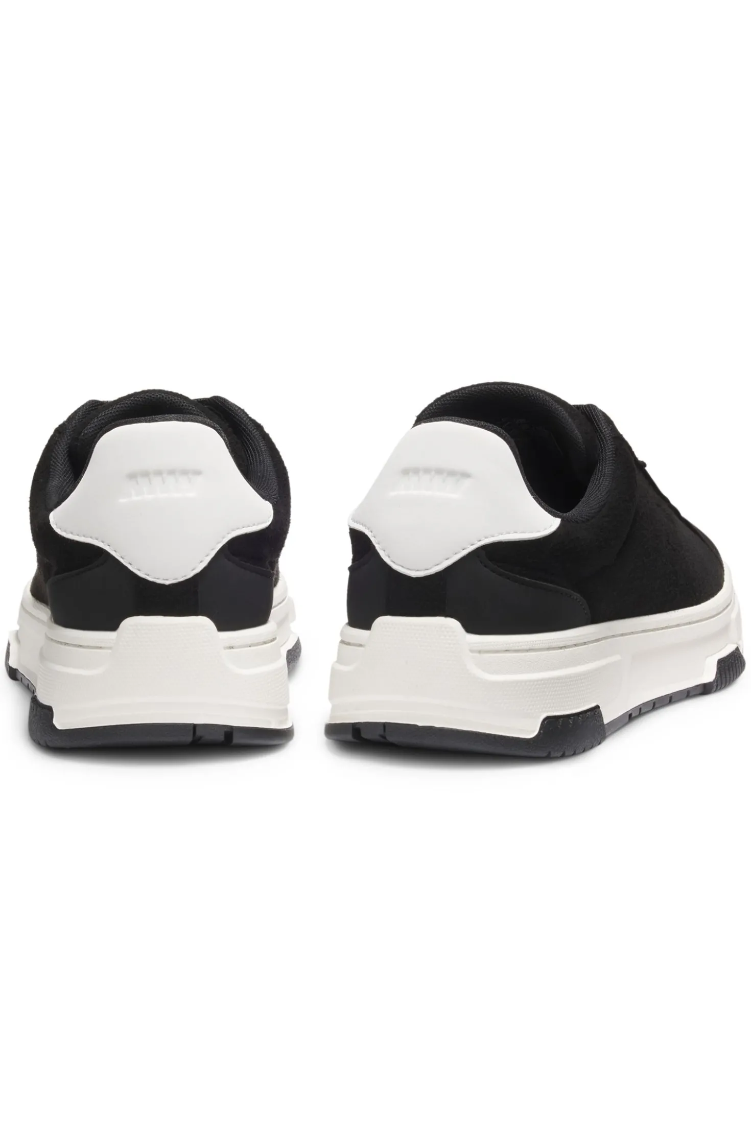 Lowtop Sneakers aus Veloursleder-Imitat