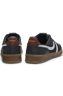 Lowtop Sneakers mit Kontrast-Gummisohle
