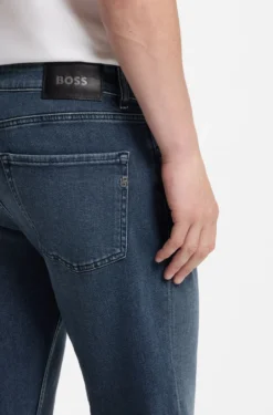Maine blaue Regular-Fit Jeans aus bequemem Stretch-Denim