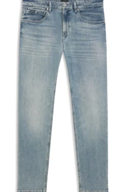 Maine Regular-Fit Jeans aus bequemem blauem Stretch-Denim