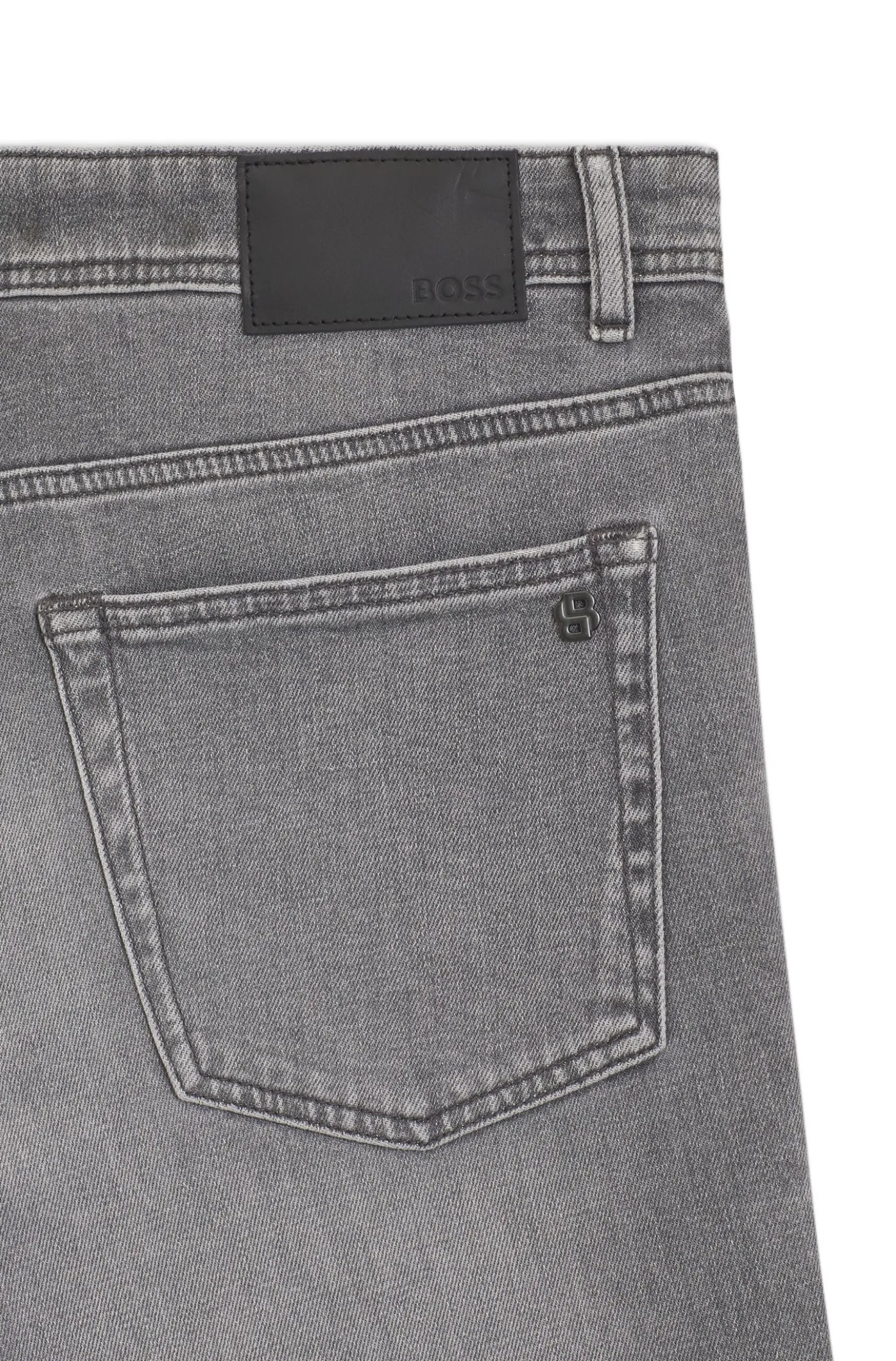 Maine Regular-Fit Jeans aus bequemem Stretch-Denim in Grau