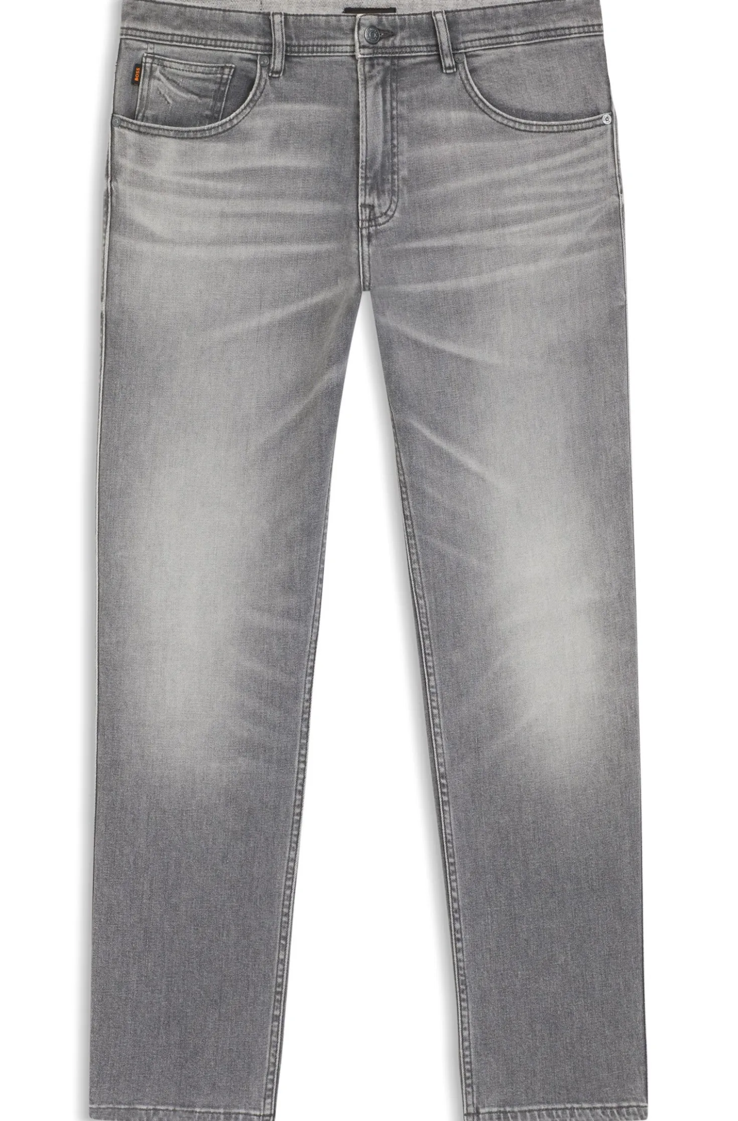 Maine Regular-Fit Jeans aus bequemem Stretch-Denim in Grau