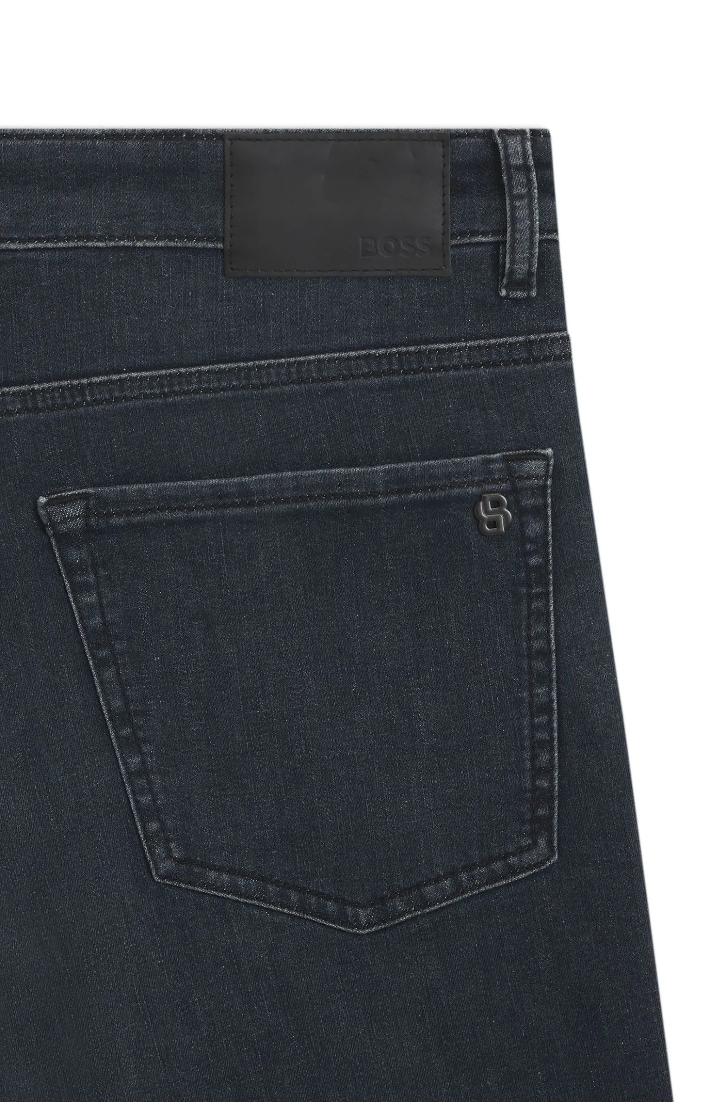 Maine Regular-Fit Jeans aus blauem Super-Stretch-Denim