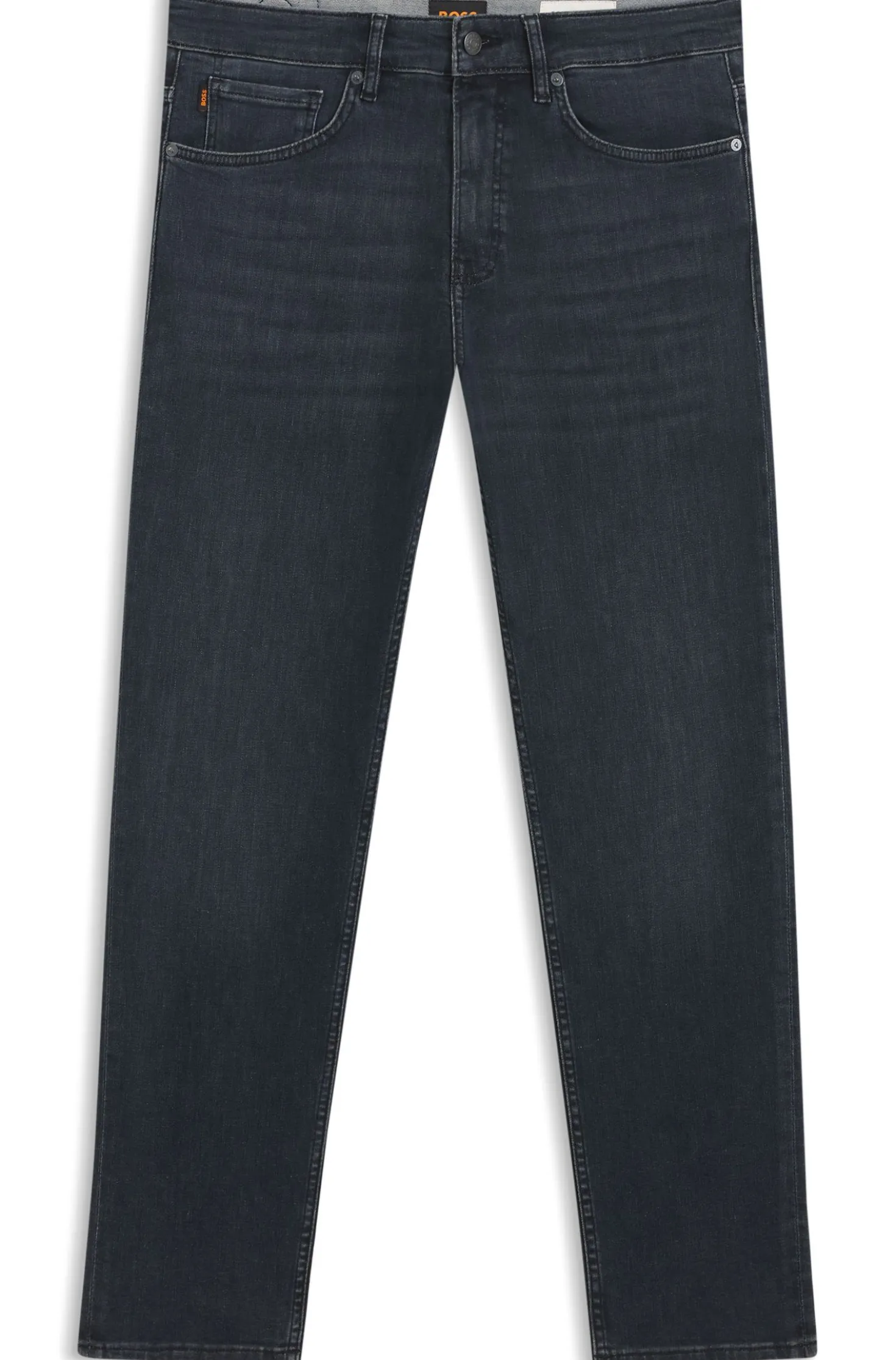 Maine Regular-Fit Jeans aus blauem Super-Stretch-Denim