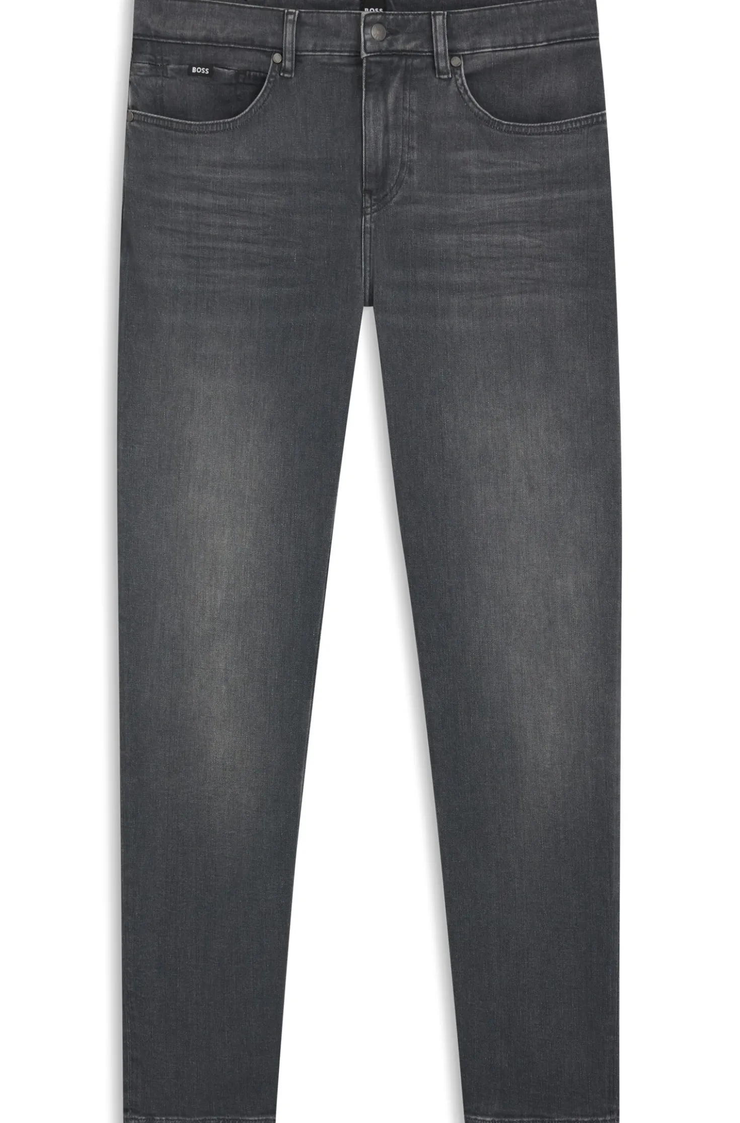 Maine Regular-Fit Jeans aus grauem Stretch-Denim