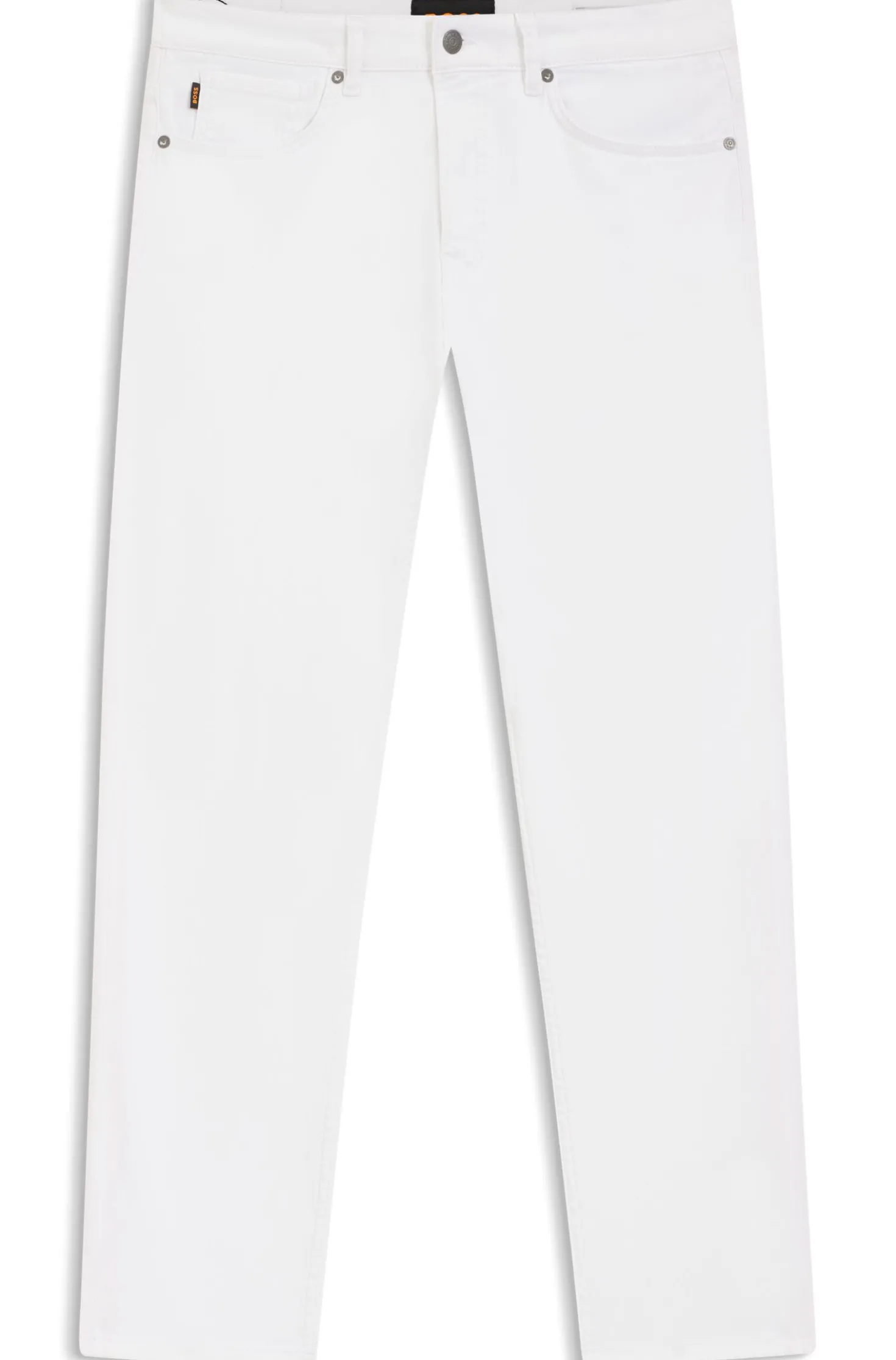 Maine Regular-Fit Jeans aus weißem Soft-Motion-Denim