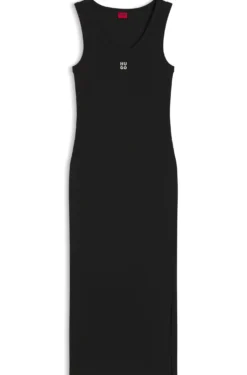Midi-Kleid aus Baumwoll-Mix-Jersey mit Stack-Logo