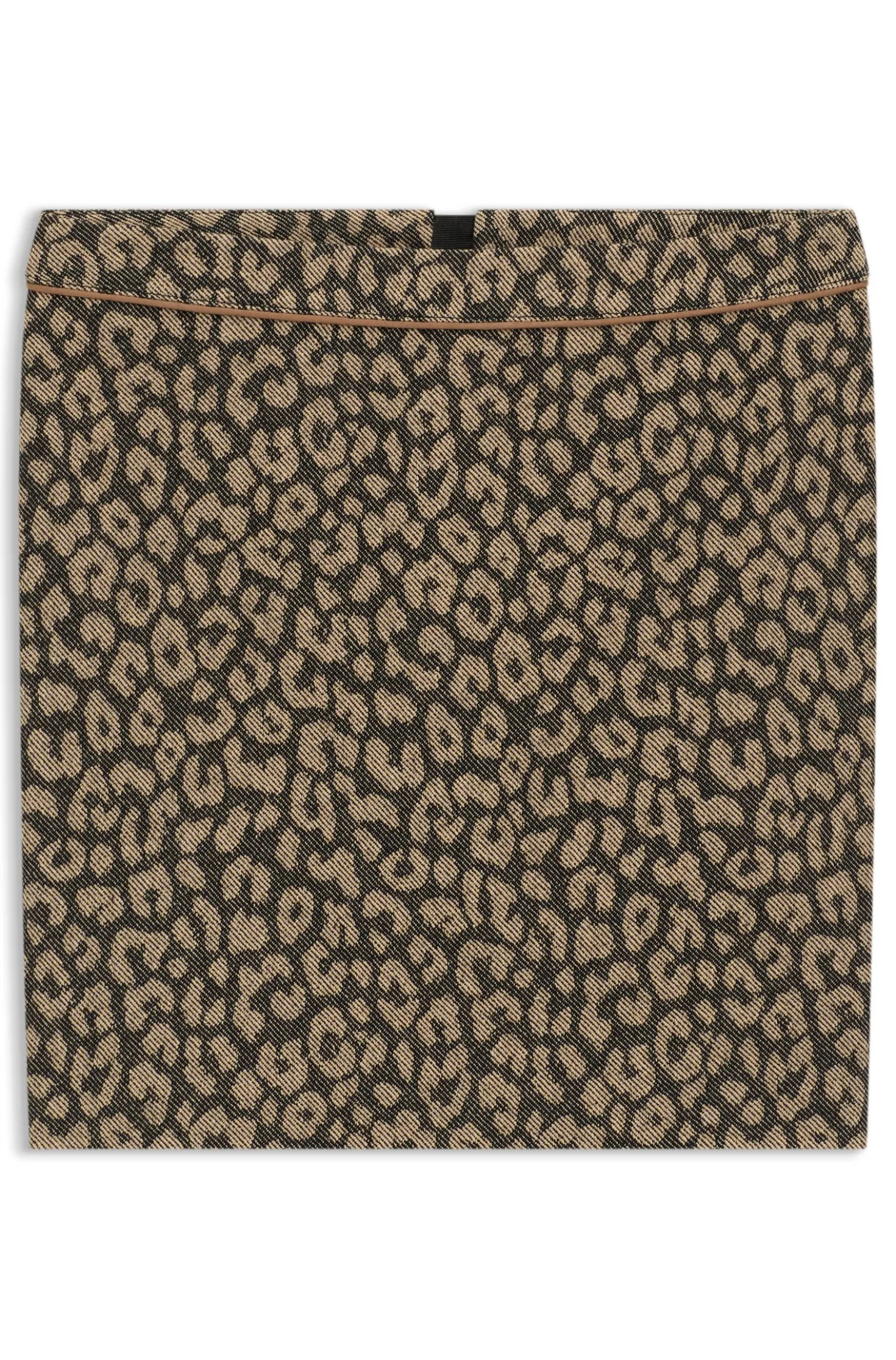 Minirock aus Baumwoll-Mix mit Leoparden-Jacquard