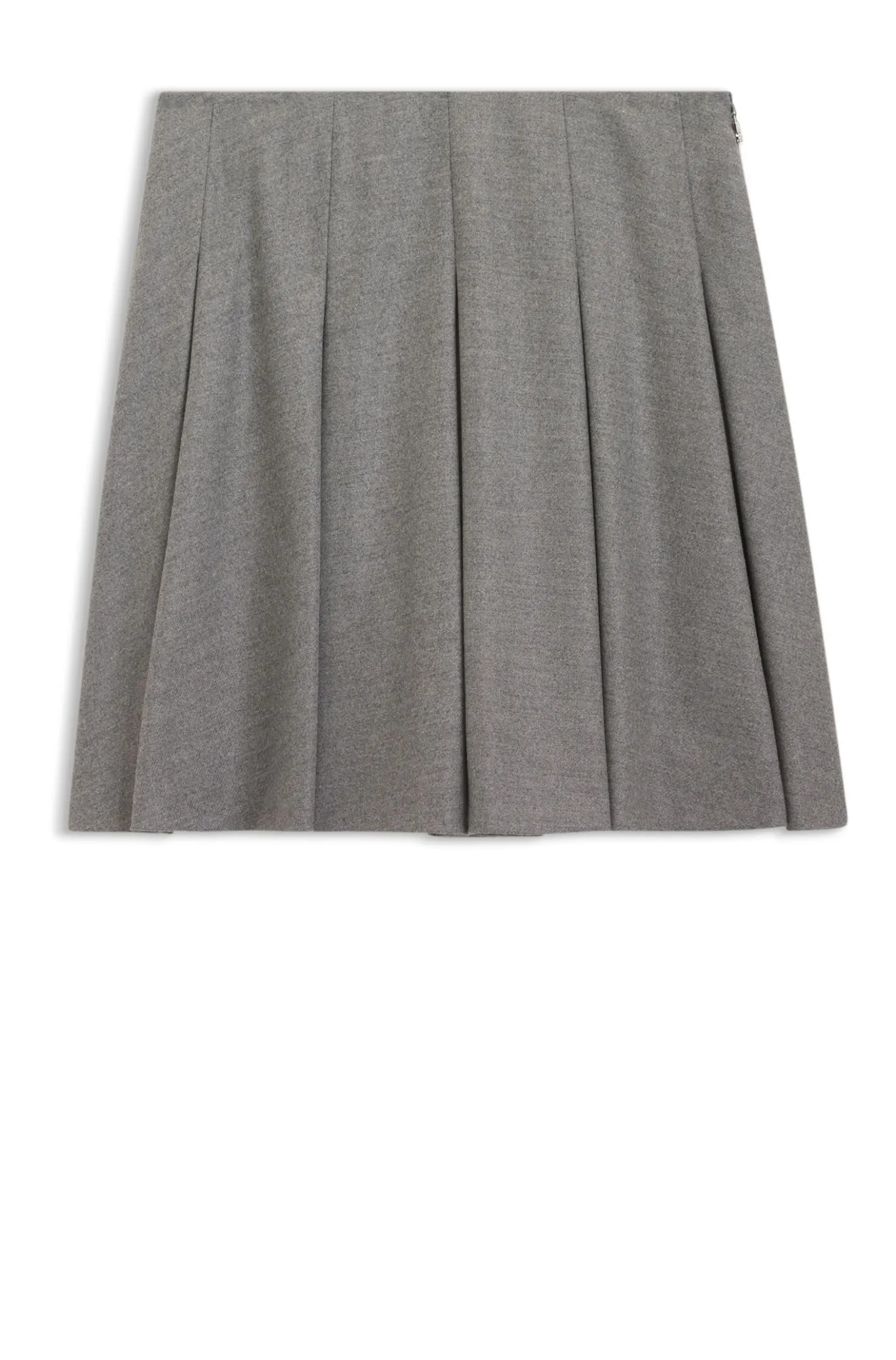 Minirock aus meliertem Stretch-Flanell mit Falten