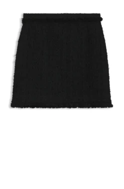 Minirock aus Samt-Tweed