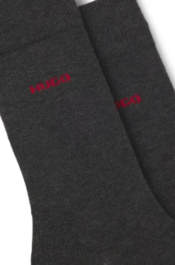 Mittelhohe Socken mit Logos im Zweierpack