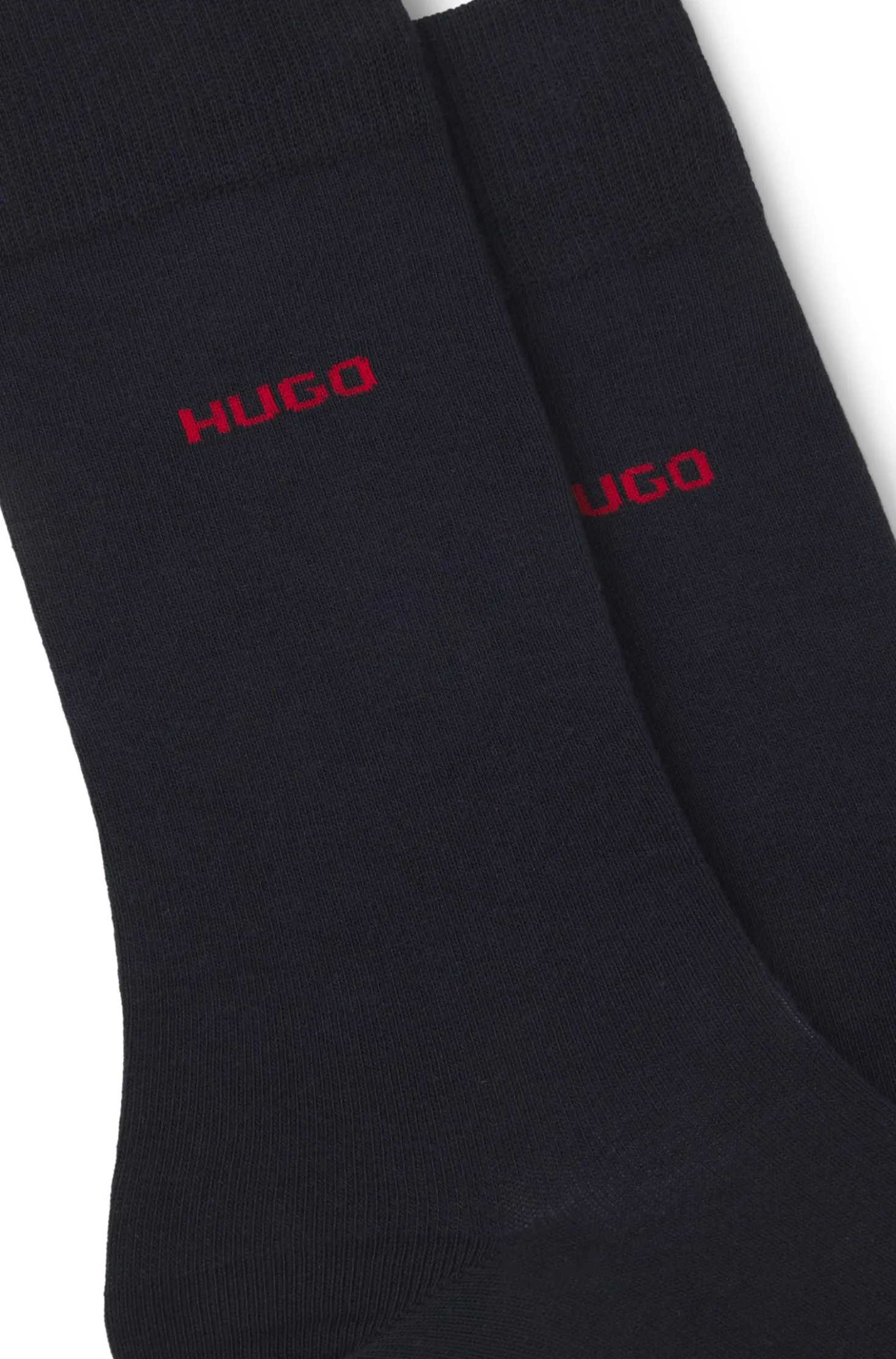 Mittelhohe Socken mit Logos im Zweierpack
