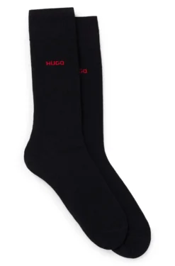 Mittelhohe Socken mit Logos im Zweierpack