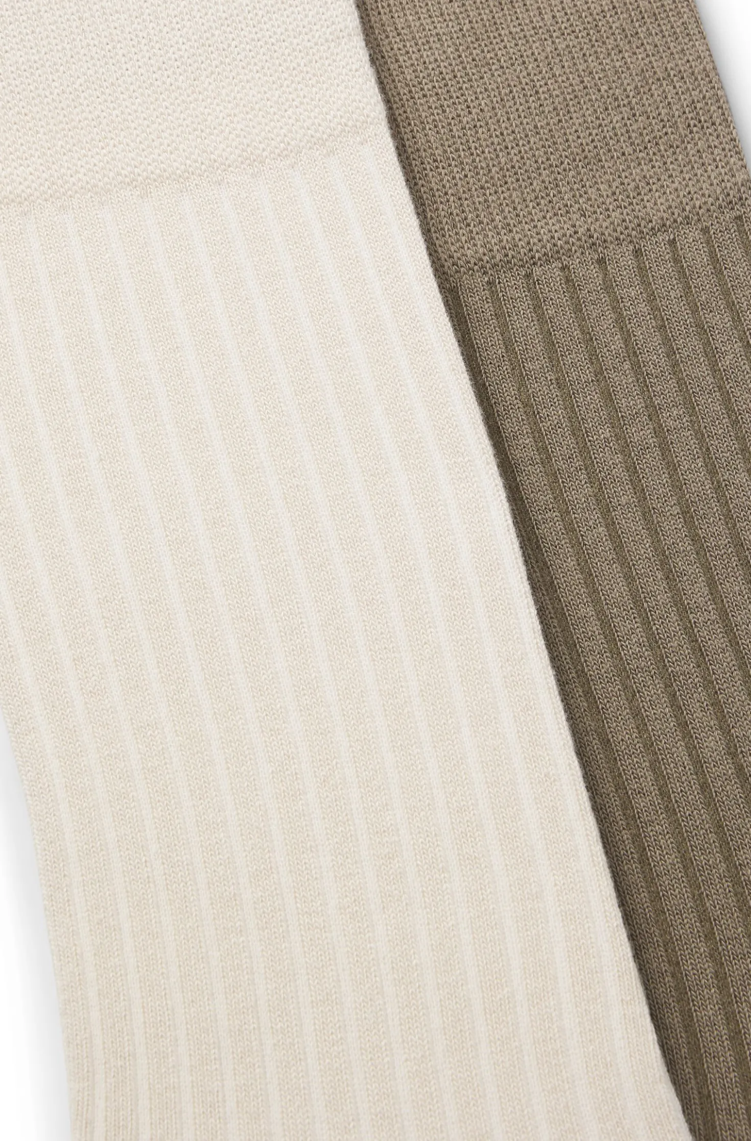 Mittelhohe Socken mit Rippstruktur im Zweierpack
