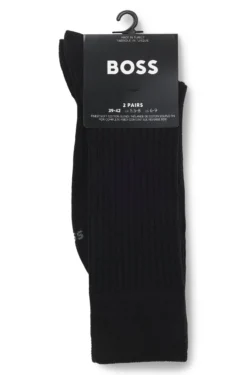 Mittelhohe Socken mit Rippstruktur im Zweierpack