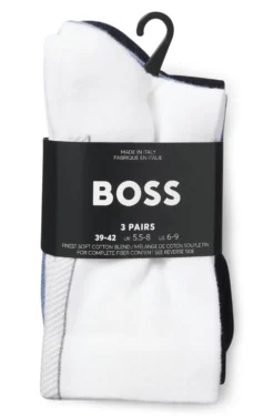 Mittelhohe Socken mit strukturiertem Tape im Dreierpack