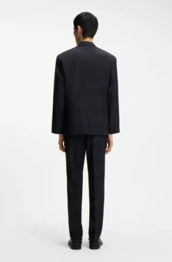 Modern-Fit Blazer aus karierter Schurwolle