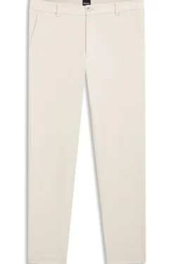 Modern-Fit Hose aus bügelleichtem Baumwoll-Mix mit Twill-Struktur