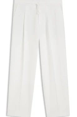 Modern-Fit Hose aus Stretch-Baumwolle mit Seersucker-Struktur