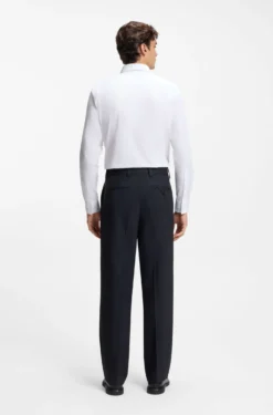 Modern-Fit Hose aus Stretch-Twill mit Bügelfalten