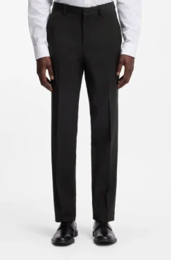 Modern-Fit Hose aus Woll-Mix mit Performance-Stretch
