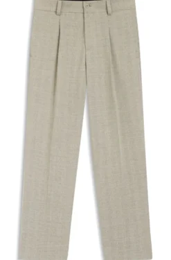 Modern-Fit Hose mit Fischgrät-Webstruktur