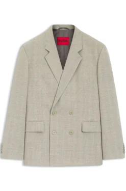 Modern-Fit Jacke mit Fischgrät-Webstruktur