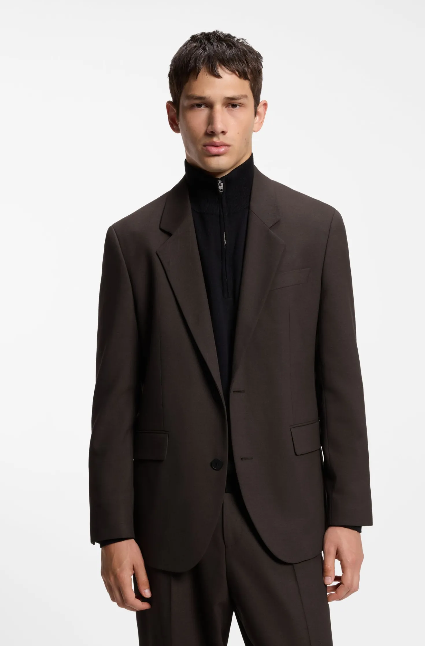 Modern-Fit Sakko aus Performance-Stretch-Twill