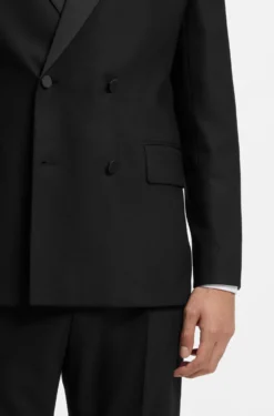 Modern-Fit Smoking-Jacke mit Schalkragen
