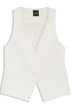 Modern-Fit Weste mit Rückenschlitz
