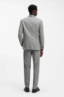 Modern-Fit Zweiteiler aus Sharkskin-Gewebe