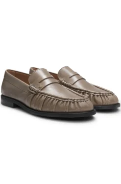 Mokassins aus Leder mit Double B Monogramm