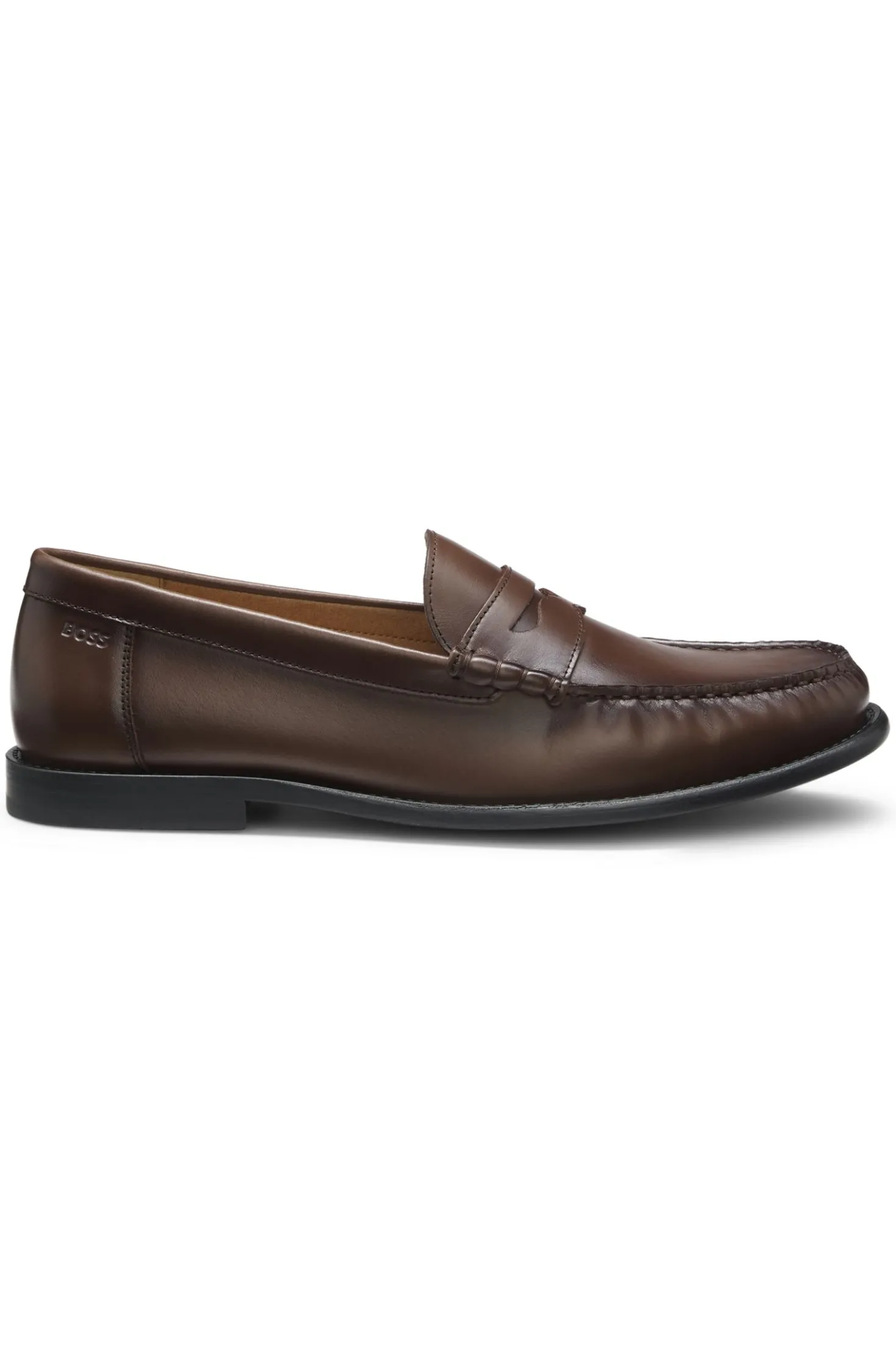 Mokassins aus Leder mit Pennyloafer-Besatz